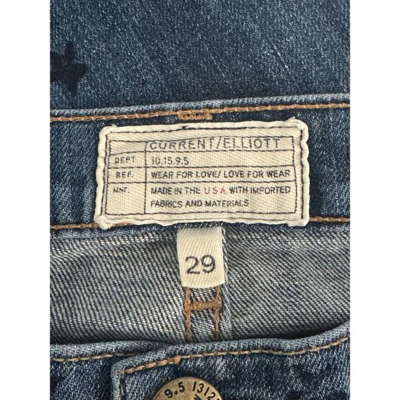 Current/Elliott The Stiletto Revival Skinny Jeans with Mini Stars Size 29 - Picture 6 of 14
